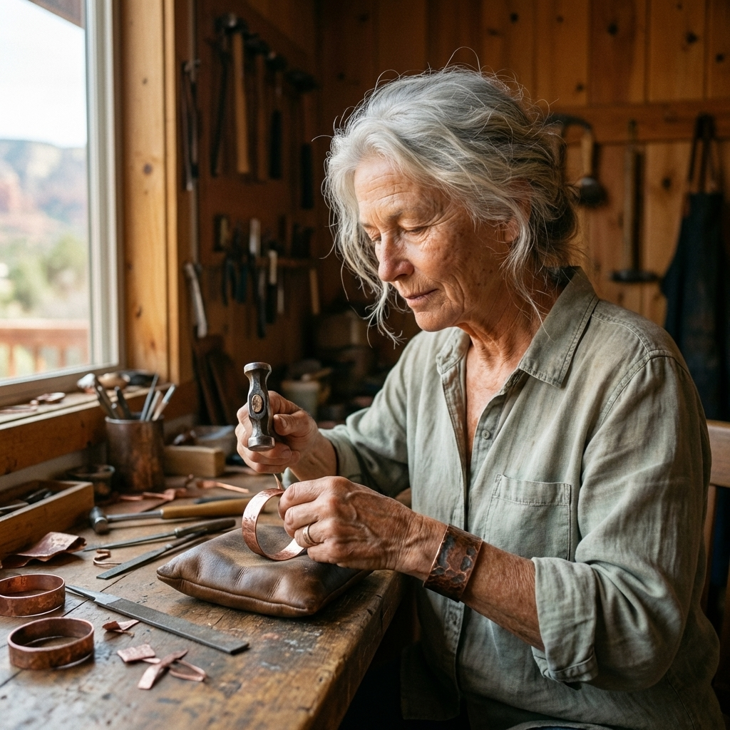Vera's Lodestone Copper Bracelet